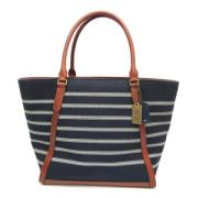 Coach Pre-owned Pre-owned Canvas totevskor Blue, Dam