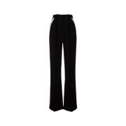 Elisabetta Franchi Wide Trousers Black, Dam