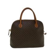 Celine Vintage Pre-owned Canvas handvskor Brown, Dam