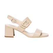 Nerogiardini Beige Klack Sandaler med 6cm Sula Beige, Dam