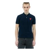 Comme des Garçons Play Polo Shirts Blue, Herr