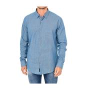 Giorgio Armani Shirts Blue, Herr
