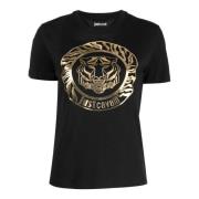 Just Cavalli Svart T-shirt och Polo Kollektion Black, Dam