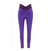 Versace Jeans Couture Leggings för kvinnor Purple, Dam