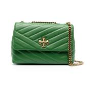 Tory Burch Elegant Grön Chevron Axelväska Green, Dam