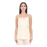 Simona Corsellini Elfenben Dubbel Rem Topp Beige, Dam