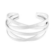 Dansk Copenhagen Lyxig Multi-Strand Silver Manschettarmband Gray, Dam