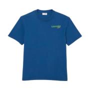Lacoste Blå Tvättad Gradient T-shirt för Män Blue, Herr