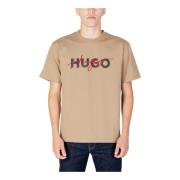 Hugo Boss T-Shirts Brown, Herr