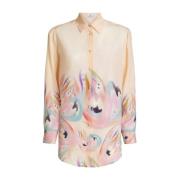 Etro Long Sleeve Tops Beige, Dam