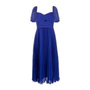 Self Portrait Midi Dresses Blue, Dam