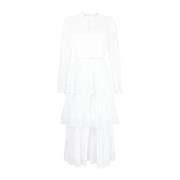 Self Portrait Midi Dresses White, Dam