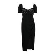 Self Portrait Midi Dresses Black, Dam