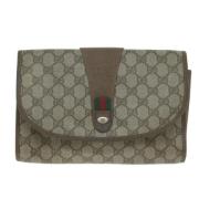 Gucci Vintage Pre-owned Canvas kuvertvskor Beige, Dam