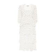 Ganni Midi Dresses White, Dam