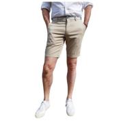 Mason's Stretch Cotton Chino Bermuda Shorts Beige, Herr