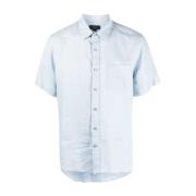 Vince Short Sleeve Shirts Blue, Herr