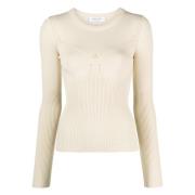 Marine Serre Long Sleeve Tops White, Dam