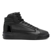 Calvin Klein Svarta High Top Snörstövlar Black, Herr