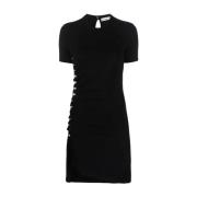 Paco Rabanne Elegant Svart Midi Klänning Black, Dam