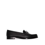 Salvatore Ferragamo Elegant Svarta Loafers Black, Dam