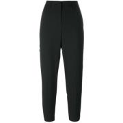 Twinset Cigarettebyxor med spetsdetaljer Black, Dam