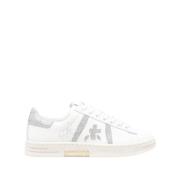 Premiata Glitter Blommigt Sneakers White, Dam