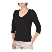 Paolo Fiorillo Capri Long Sleeve Tops Black, Dam