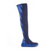 United Nude Over-knee Boots Blue, Dam