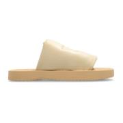 Burberry Logo-präglade slides Beige, Herr