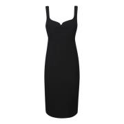 Victoria Beckham Midi Dresses Black, Dam