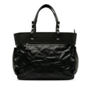 Chanel Vintage Pre-owned Tyg totevskor Black, Dam