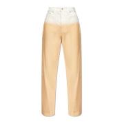 Lanvin Jeans med raka ben Beige, Herr