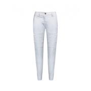 Aeronautica Militare Slim-fit Trousers White, Dam