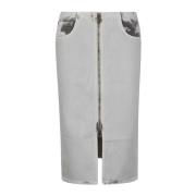 Haikure Midi Skirts Gray, Dam