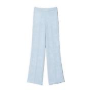 Twinset Wide Trousers Blue, Dam