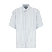 Lanvin Short Sleeve Shirts Blue, Herr