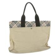 Burberry Vintage Pre-owned Canvas handvskor Beige, Dam