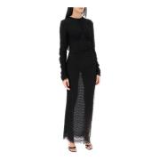 Alessandra Rich Maxi Dresses Black, Dam