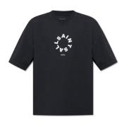 AllSaints Tryckt T-shirt Black, Herr