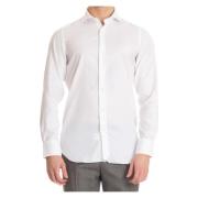 Finamore Milano Slim Fit Vit Skjorta White, Herr