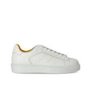 Doucal's Vit Perforerad Läder Sneaker White, Herr