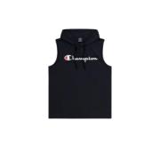 Champion Svart Legacy Logo Hooded Tank Top Black, Herr