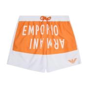 Emporio Armani Vita Logga Badshorts - Shorty Stil Multicolor, Herr