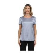 Max Mara Silke Stretch T-shirt Blue, Dam