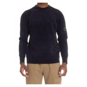 C.p. Company Round-neck Knitwear Blue, Herr