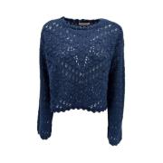 Twinset Round-neck Knitwear Blue, Dam