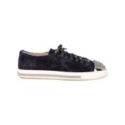 Miu Miu Pre-owned Pre-owned Mocka sneakers Blue, Dam