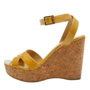 Jimmy Choo Pre-owned Pre-owned Laeder sandaler Yellow, Dam