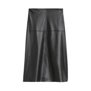 Max Mara Högmidjat A-Linje Kjol Black, Dam